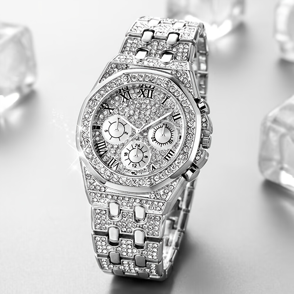 Luxury Watch Sale - 1pc Montre Homme Hip Hop Luxe