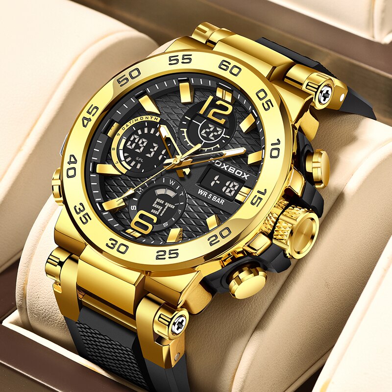 Luxury Watch Zone - FOXBOX-Montre de plongée étanche pour homme,