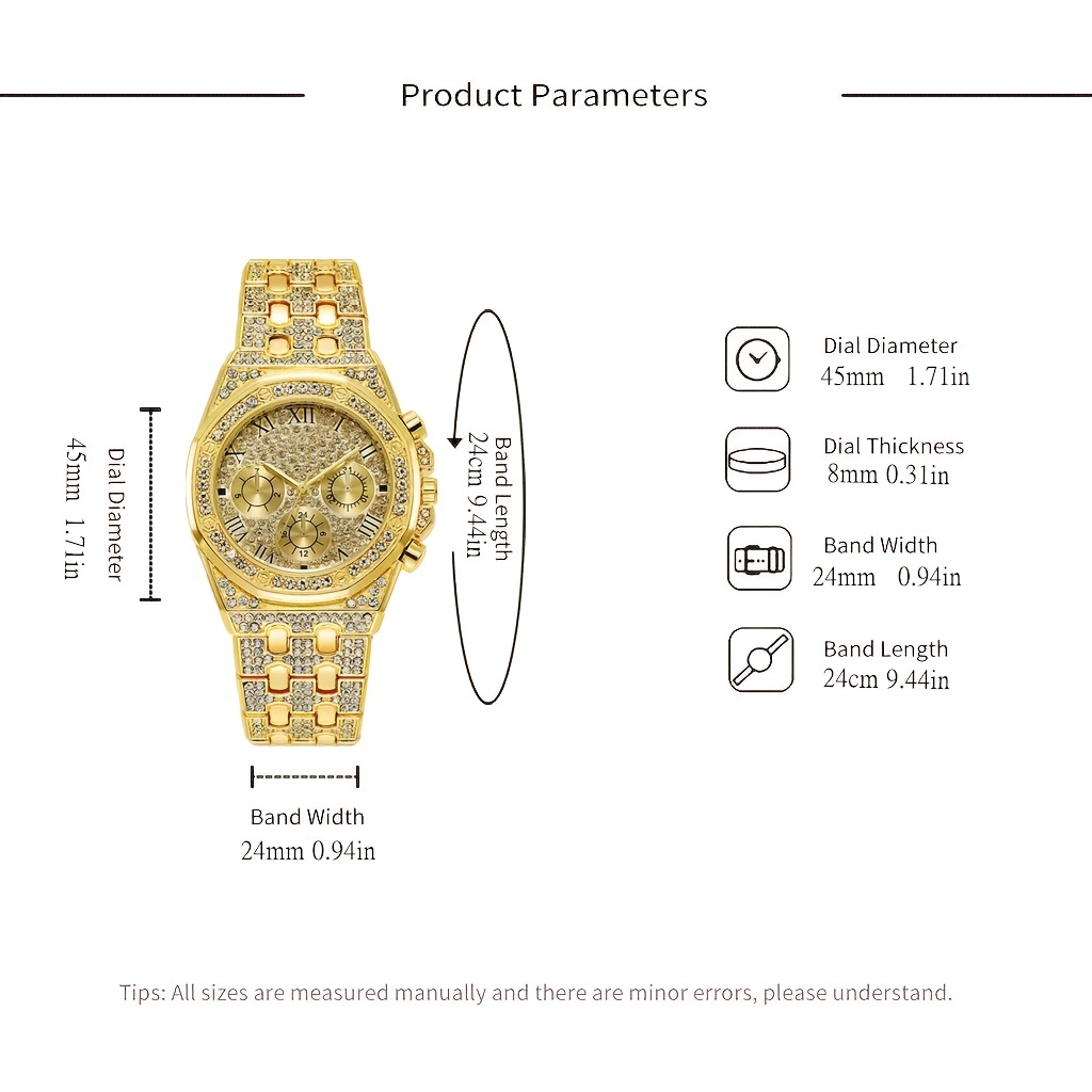 1pc Montre Homme Hip Hop Luxe  - Luxury Watch Sale avis et prix